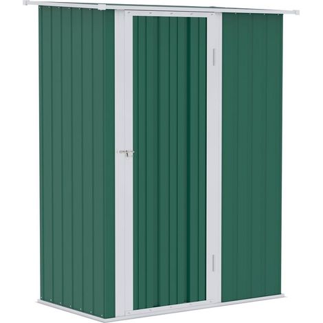 CASETTA PORTA ATTREZZI CAPANNO IN ACCIAIO IMPERMEABILE 142X84X189CM (1/5)