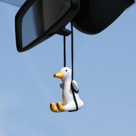 Niedliche Enten-Auto-Rückspiegel-Hängeschaukel – Lustiges Zubehör – I (1/5)