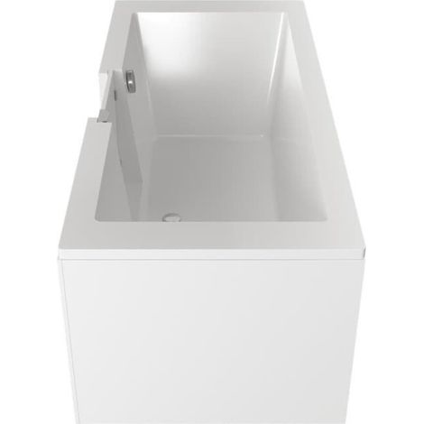 Tablier de baignoire latéral PMR avec porte, 75 cm, blanc (SATVDPANELB)