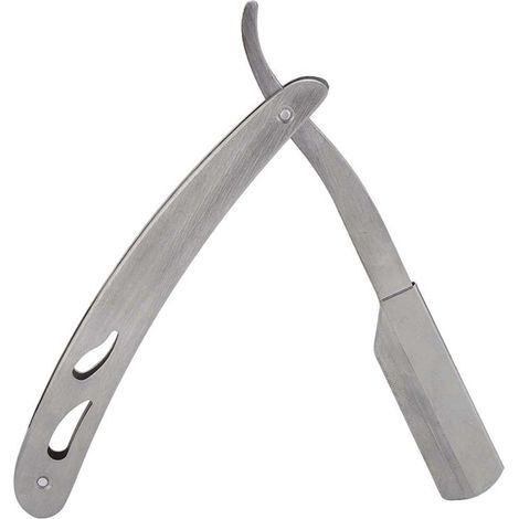 Porte-lames de rasoir manuel en acier inoxydable 74, support pour couteaux de barbier pliants. (1/5)