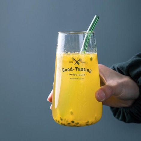 Verre À Lait - Verre À Boisson Froide - Verre À Dessert - Verre Double Paroi - 500 Ml - Transparent - 1 Pièce (1/5)