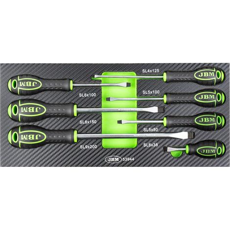Set cacciaviti JBM 7 pezzi modulo fibra carbonio rinforzato impermeabile (1/3)