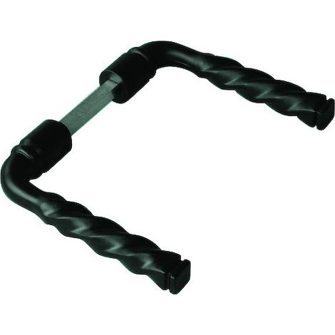 Finish – Béquille double en aluminium noir pour grille et portail – Finition élégante – Profondeur 90 mm – Robuste et durable (1/3)