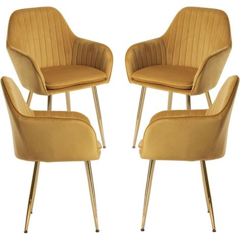 Packs Sillas Comedor - Pack 4 Sillas Chic Golden - Mostaza (1/5)