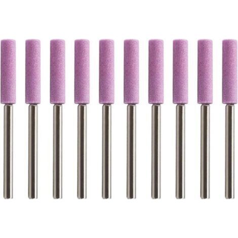 10pcs Affûteur Tronçonneuse Compatible pour Polissage de Chaîne Tronçonneuse à Manucure (Arbre 4mm)