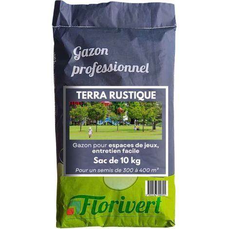 Gazon à semer Terra Rustique 10 kg pour peu d'entretien et bel aspect estival - Florivert 1201636 (1/2)