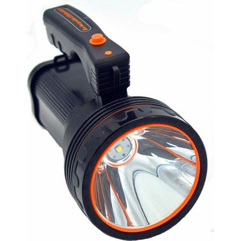 Lampe de Poche à Del Rechargeable de 7000 lumens Super Brillante avec Bords tranchants pour éviter Les bêtes Unisex-Youth（Black）