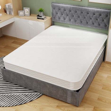 REDOM - Matelas à ressorts ensachés - mousse à mémoire respirante - isolation de mouvement - soutien équilibré - tissu technique - blanc (1/5)