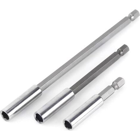 Magnetischer Bithalter, Verlängerung für Schraubendreher mit Sechskantschaft, 60 mm, 100 mm, 150 mm (3 Stück, 1/4 Zoll) (1/5)
