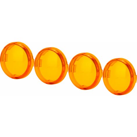 Lot de 4 caches de clignotants de moto de 6 cm (2,36 pouces) en ABS, universels, jaunes (1/5)