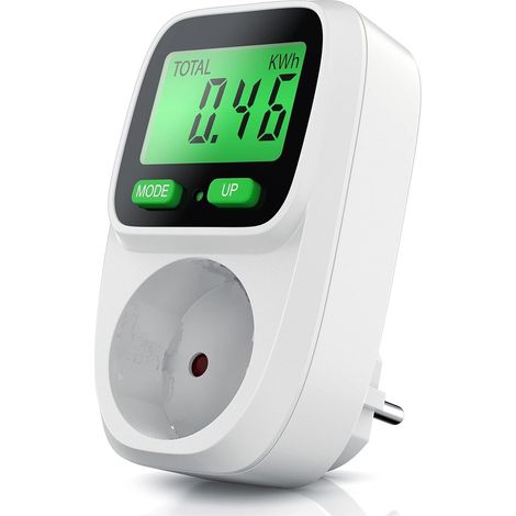 KETLER - MS116TOP : Compteur électrique prise mobile - Wattmètre - 16 A / 3600 W - Prises France - Rétroéclairage - Multifonctions