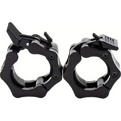 2pcs Serre-Barres en ABS Durables, Fermeture à Clips Sécurisée, pour Haltérophilie et Entraînement de Force, Taille 2 Pouces, Équipement de Gym (1/4)