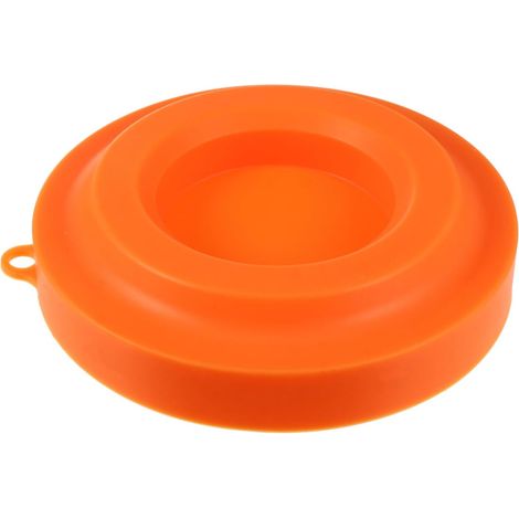 Support couvercle en silicone antirouille, empilable, gain place, compatible cuiseur à riz, orange (1/4)