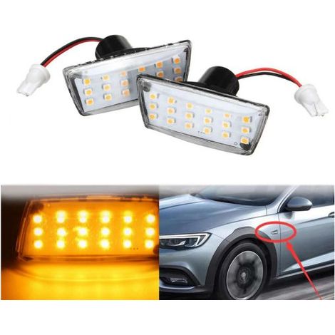Kit Freccia Laterale a Led Side Marker Lente Trasparente Luce Arancione Per Opel Vauxhall Adam Astra H J D Insignia Meriva B Zafira Chevrolet Cruze J300 (1/3)