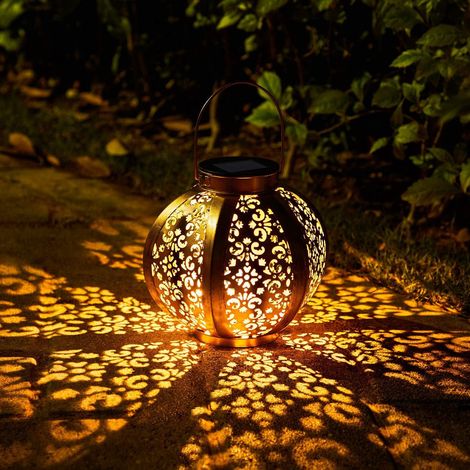 Lanterne Solaire Jardin 1 Pièce IP44 Étanche Suspension LED Déco Extérieur Patio Table Lumière Blanche Chaude Classe A+ (1/5)