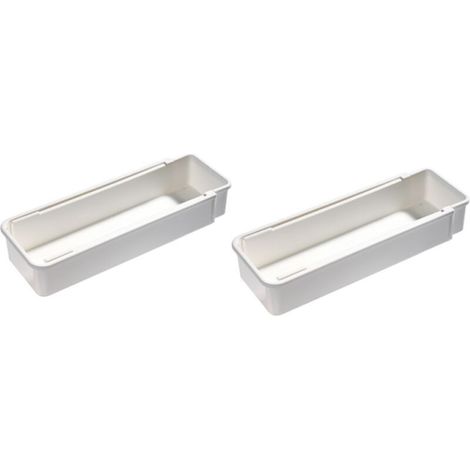 Lot de 2 Organisateur de Tiroir, Boite Rangement Tiroir Plastique pour Cuisine, Bureau, Organisateur Tiroir Extensible pour Cou (1/4)