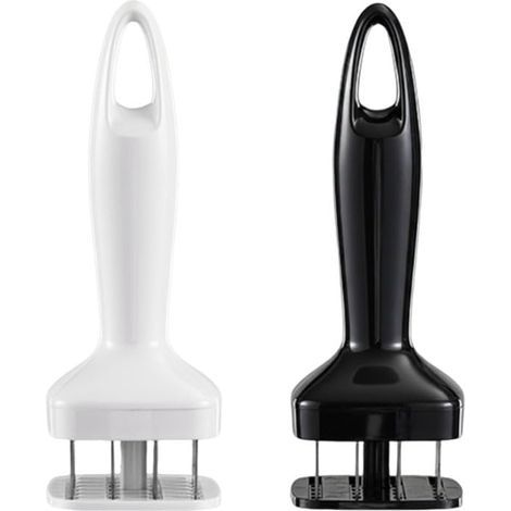 Attendrisseur de viande professionnel, aiguille en acier inoxydable, marteau de cuisine, disponible en noir et blanc. (1/5)