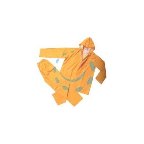 IMPERMEABILE GIACCA/PANTALONE IN PVC BISPALMATO PLP GIALLO - tg. M