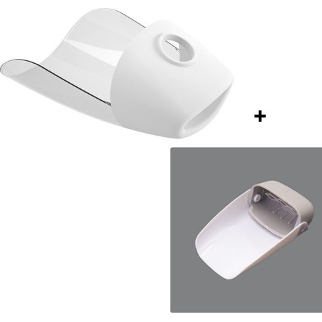 Rallonge de robinet, lot de 2, blanc + gris