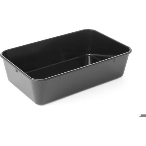 Bac À Viande - 300 X 190 X 80 Mm - En Mélamine Noir - Pour Boucherie Et Cuisine Professionnelle - 1 Pièce (1/2)