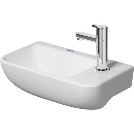 Duravit ME by Starck - Handwaschbecken 40x22 cm, ohne Überlauf, mit 1 Hahnloch rechts, weiß 0717400000 (1/5)