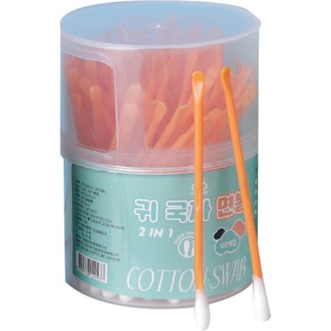 Cotton Swabs - Double-Tipped - For Ear Cleaning And Makeup Application - 100 Units (1/5)