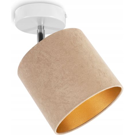 DECKENHÄNGELAMPE, WANDLEUCHTE, GOLDENER SAMT (1/5)