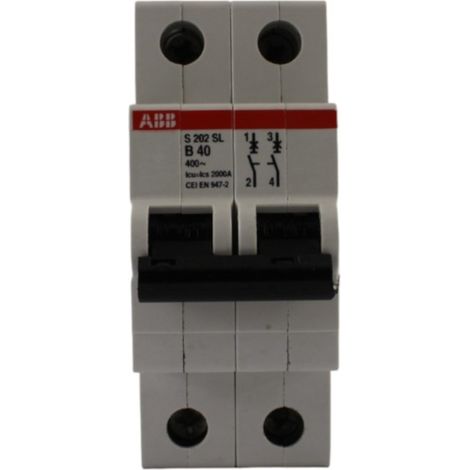 Interruttore S200 2P B 40 6kA - ABB2CDS252001R0405 (1/3)