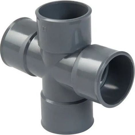 Croix PVC 87 degré 30 (90 degré) Femelle/Femelle, 80 (1/4)
