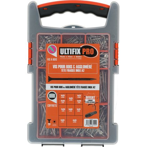 Vis à bois agglomérés tête fraisée Torx coffret de 750 - ULTIMA - GRAPPACK04 (1/3)