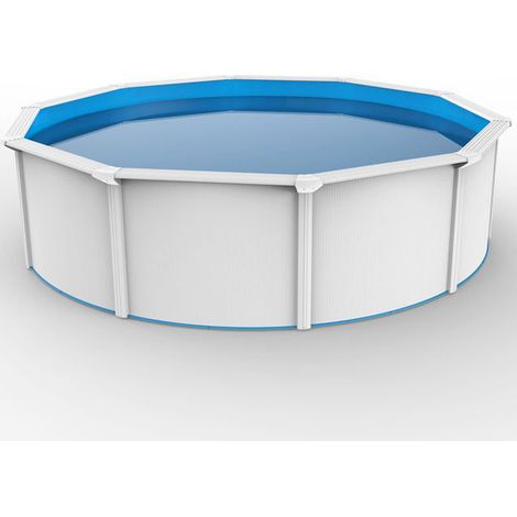 Steinbach Stahlwand Swimming Pool Set "Nuovo de Luxe", weiß / blau, Ø 360 x 120 cm, ohne Zubehörset (1/4)