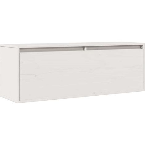 Maison Exclusive - Pensile Bianco 100x30x35 cm in Legno Massello di Pino