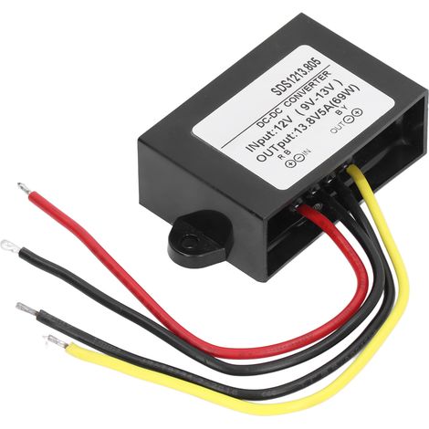 Spannungsaufwärtswandler für Kfz mit Kabel, Schutzart IP68, 12 V DC auf 13,8 V, 5 A (1/5)