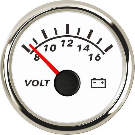Voltmètre universel 52 mm, voltmètre numérique pour moto, bateau, voiture, camion, 8-16 V, étanche, avec rétroéclairage rouge