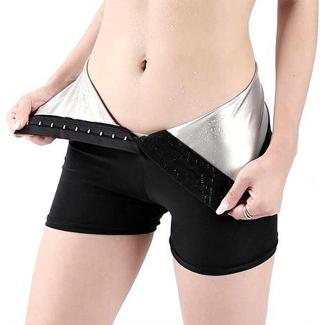 2 en 1 Pantalon Sauna Femme pour Sport Perte de Poids Minceur Tights d'Entraînement Pantalon Transpiration (1/5)