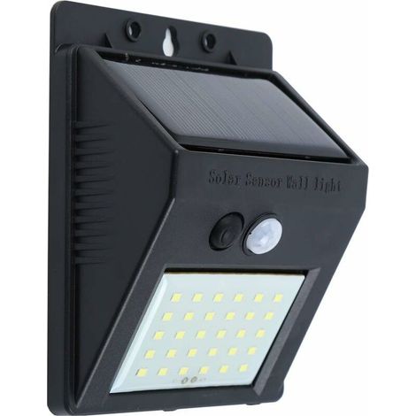Lampe Solaire Extérieur, 30 LED Lumière Solaire IP65 Etanche éclairage Solaire avec Détecteur de Mouvement Lampe de Sécurité sans Fil lampe mural pour Jardin Piscine-1 Pack (1/5)