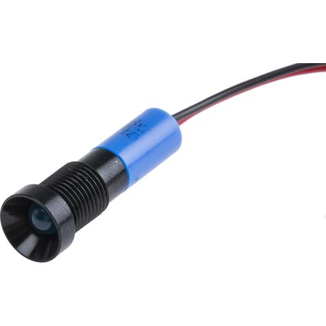 Voyant LED lumineux Bleu RS PRO, dia. 8mm, 12V c.c., IP67 ( Prix pour 1 )