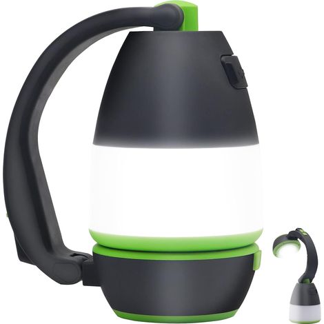 MINKUROW Linterna Led 3 En 1 Para Acampar, Linterna De Mano Y Lámpara De Mesa, 5 Modos, Luces Recargables Para Tienda De Campaña, Banco De Energía Para Exteriores, Linterna Frontal Multifuncional, Cab (1/5)