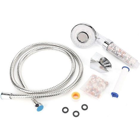 Ensemble de pommeau de douche à ions négatifs réglable G1/2", filtre de douche pour salle de bain et usage domestique (1/5)