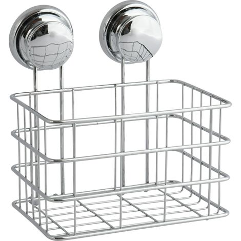 Etagère Panier de Douche à ventouses Acier Chromé