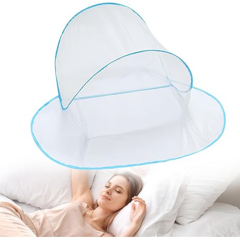 Mini-moustiquaire pliable, ultra-légère, à déploiement rapide, portable, pour la literie, le camping, les voyages, la terrasse, installation simple et rapide, 140 x 80 x 56 cm (1/5)