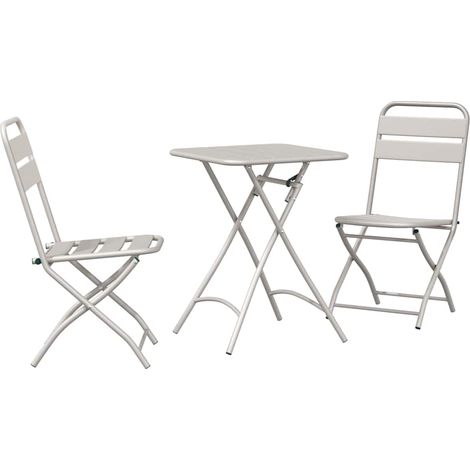 Maison Exclusive - Bistrogarnitur 3 pcs Beige Stahl
