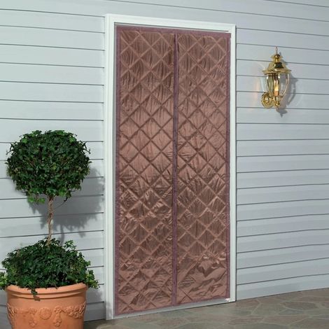 Magnetic Thermal Insulated Door Curtain Center Open Doorway Waterproof Curtain (1/5)