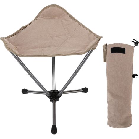 Tabouret Pliable Portable - Chaise Tripode en Aluminium - Pour Pêche Camping Jardin Picnic Extérieur - 1 Pièce (1/5)