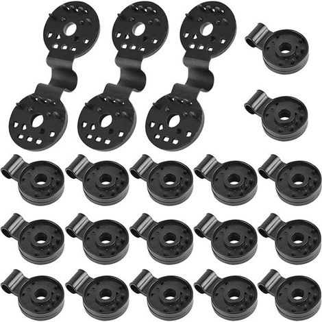 Juego de 20 clips de montaje – Parabrisas de lona - clips para tela de sombra - clips - material de montaje - clips de montaje - Negro (1/5)