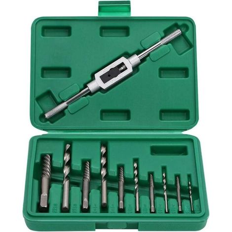 11Pcs Extracteurs de Vis Endommagées Boulons Cassés avec Boîte de Rangement