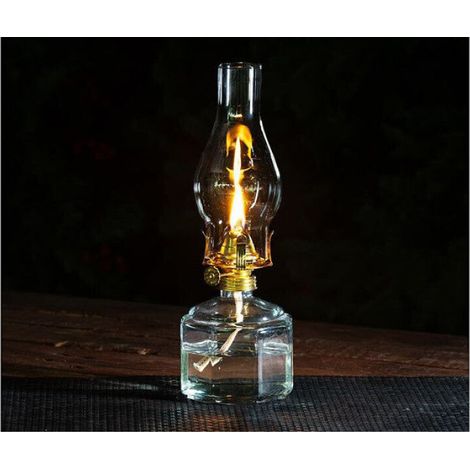 Lampe à pétrole - Lunartec - 2 lampes tempêtes - 28 cm - Flamme véritable - Écologique (1/5)