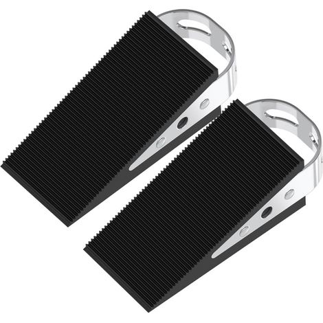 Filiyano-Lollanda Lot de 2 cales de porte en caoutchouc, cales de porte, cale de porte mobile, protection de porte noire, cale en caoutchouc (1/5)