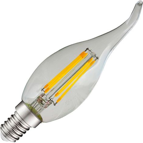 ampoule à led cob - vision-el - e14 - 4w - 6000k - coup de vent - filament - claire - boite (1/4)
