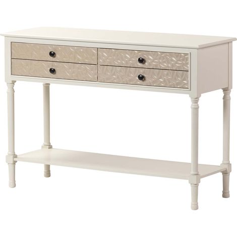 Weißbraune Kiefer MDF-Konsole 107X38X75 Cm (1/5)